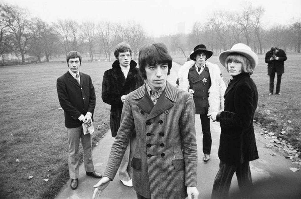The Rolling Stones pictured in Green Park London for a press conference 11th January 1967